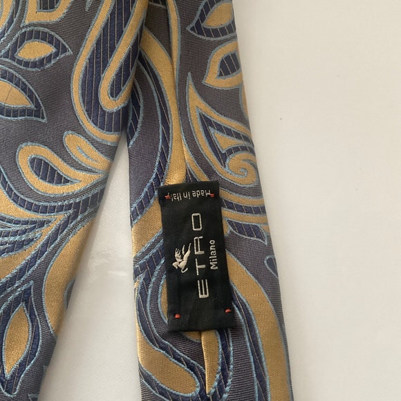 ETRO MILANO MENS 100% SILK TIE MADE IN ITALY - Picture 4 of 6